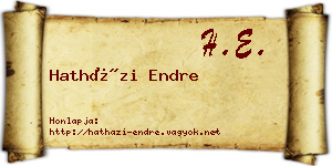 Hatházi Endre névjegykártya